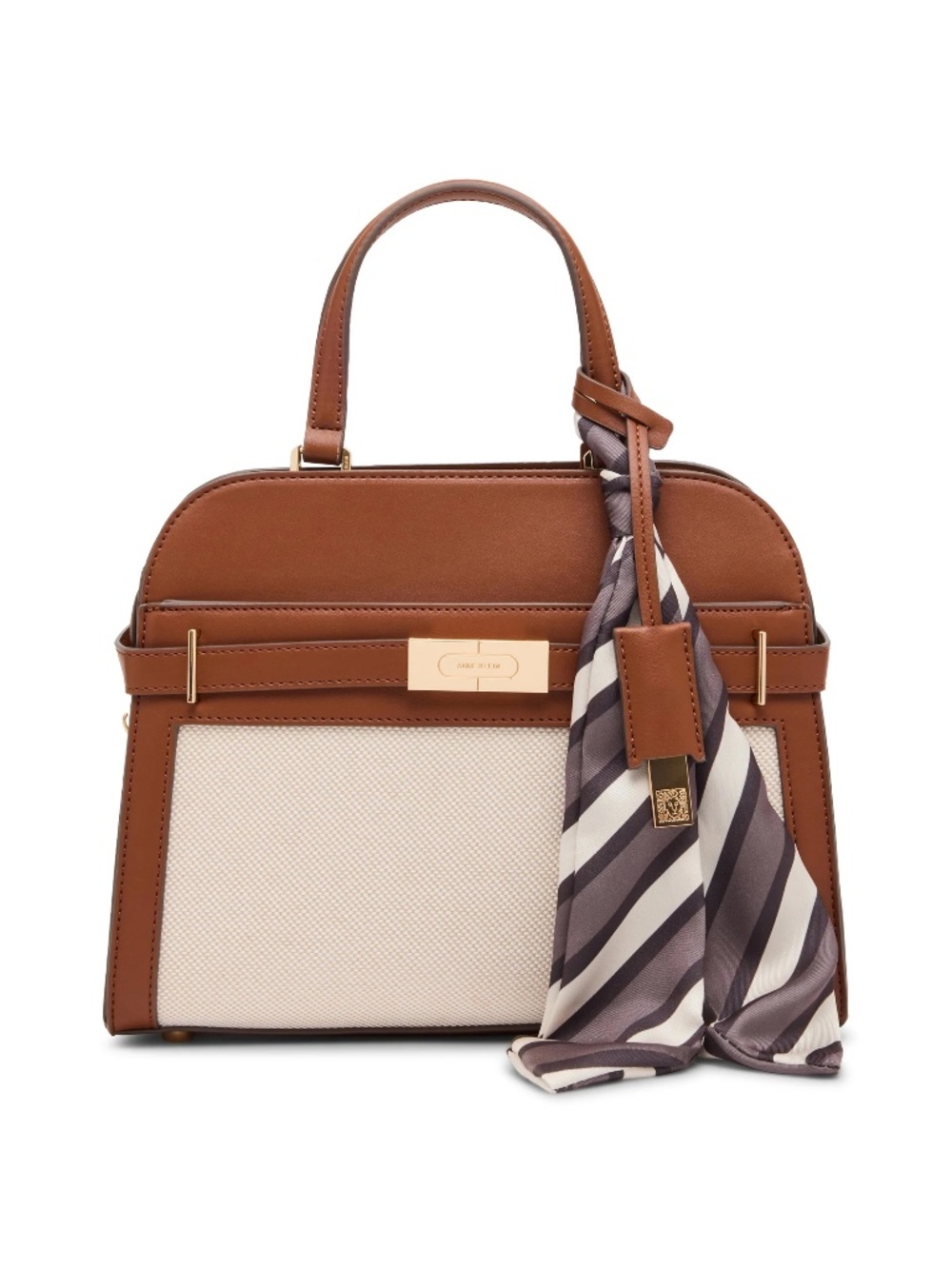 Ann Klein Medium Belted Satchel with Convertible Strap